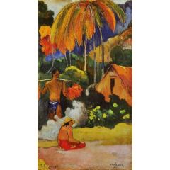 Mahana maa, II, also known as The Moment of Truth, II Painting Reproduction