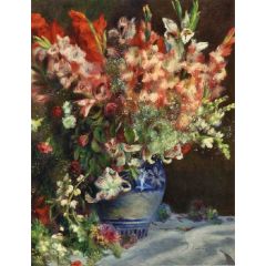 Gladiolas in a Vase Painting Reproduction