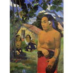 E haere oe i hia, also known as Where Are You Going? Painting Reproduction