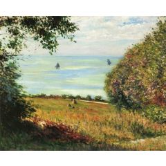 View of the Sea from Villerville, also known as sea scape Painting Reproduction