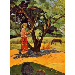 Meu Taporo, also known as Picking Lemons Painting Reproduction