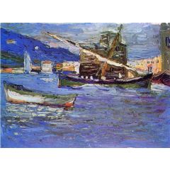 Rapallo-Grauer Day Painting Reproduction