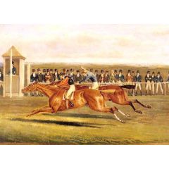 Elis’, Beating Colonel Peel’s ’Slane’: 300 Guineas, Newmarket Painting Reproduction