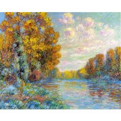 The River in Autumn Painting Reproduction