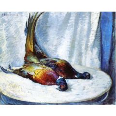 Two Pheasants Painting Reproduction