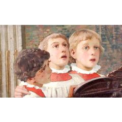 Choir Boys Singing Painting Reproduction