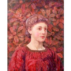 Portrait of a Young Girl with Medlars Painting Reproduction