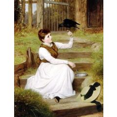 The Tame Jackdaw Painting Reproduction
