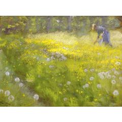 Marie Kroyer in the Garden at Skagen Painting Reproduction