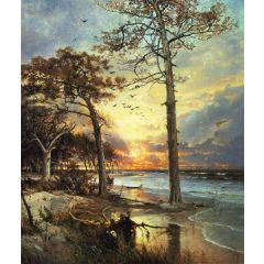 At Atlantic City Painting Reproduction