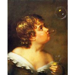 Blowing Bubbles Painting Reproduction