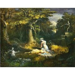 Leatherstocking’s Rescue Painting Reproduction
