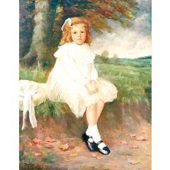 Portrait of a Small Girl Painting Reproduction
