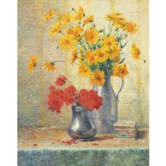 Vase of Flowers Painting Reproduction