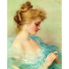 He Loves Me, He Loves Me Not Painting Reproduction