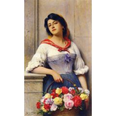 The Flower Girl Painting Reproduction