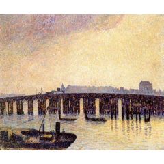 Old Chelsea Bridge, London Painting Reproduction
