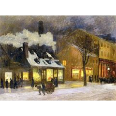 Winter Night Painting Reproduction