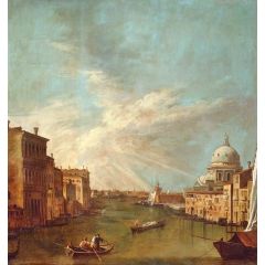Venice: The Grand Canal Towards the Bacino, with S. Maria della Salute Painting Reproduction