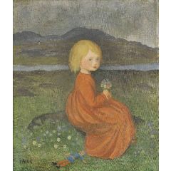 Lillian in the Meadow(also known as Portrait of My Daughter) Painting Reproduction