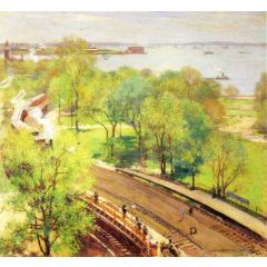 Battery Park, Spring Painting Reproduction