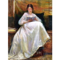 Woman Reading Painting Reproduction