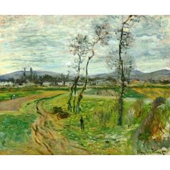 A Field at Gennevilliers Painting Reproduction