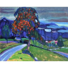 Autumn near Murnau Painting Reproduction
