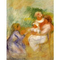 Women and Child Painting Reproduction