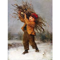 Boy with Fagot Painting Reproduction