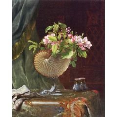 Victorian Still Life with Apple Blossoms Painting Reproduction