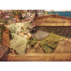 In a Rose Garden Painting Reproduction