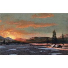 Winter Sunset Painting Reproduction