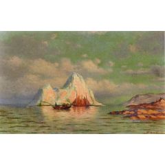 Fishing Boats on the Coast of Labrador Painting Reproduction