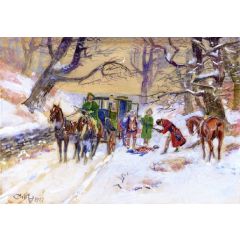 Holdup on the Boston Road Painting Reproduction