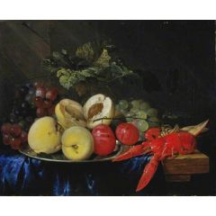 Still-Life with Fruit and Lobster Painting Reproduction
