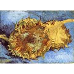 Still Life with Two Sunflowers Painting Reproduction