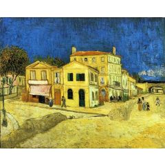The Street, the Yellow House Painting Reproduction