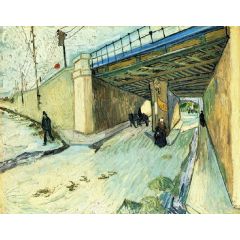 The Railway Bridge over Avenue Montmajour Painting Reproduction