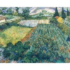 Field with Poppies Painting Reproduction