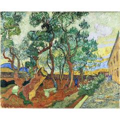 The Garden of the Asylum in Saint-Remy Painting Reproduction