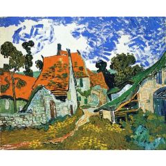 Village Street Painting Reproduction