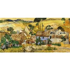 Farms near Auvers Painting Reproduction