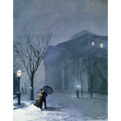 Albany in the Snow Painting Reproduction