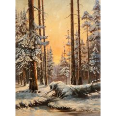 Winter Landscape Painting Reproduction