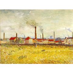 Factories at Asnieres, Seen from the Quai de Clichy Painting Reproduction