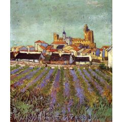 View of Saintes-Maries Painting Reproduction