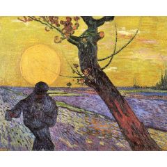 Sower with Setting Sun Painting Reproduction