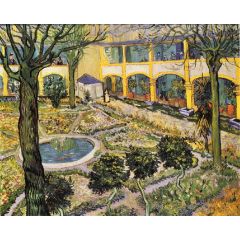 Courtyard of the Hospital in Arles Painting Reproduction