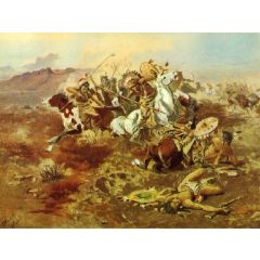 Indian Fight, #1 Painting Reproduction